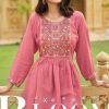 Blue Hills Bloom Vol 3 Rayon Kurti Catalog 4 Pcs