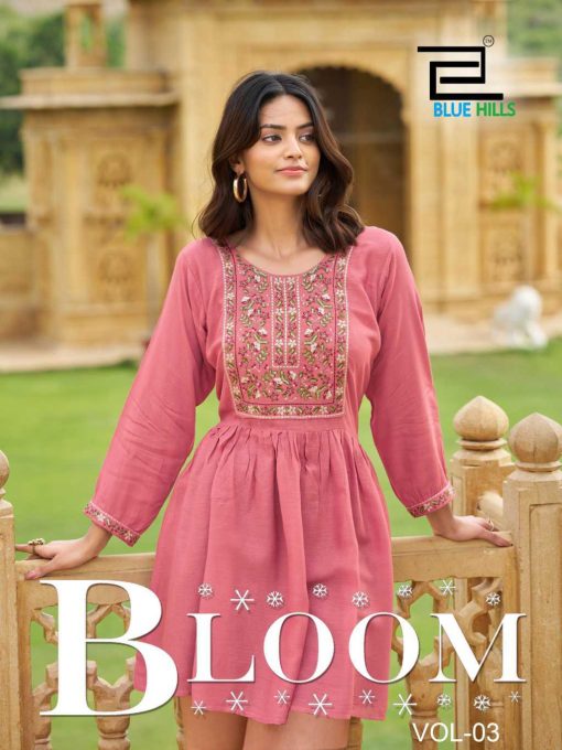 Blue Hills Bloom Vol 3 Rayon Kurti Catalog 4 Pcs - Image 6