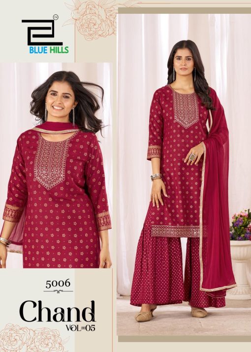 Blue Hills Chand Vol 5 Kurti with Dupatta Bottom Rayon Catalog 6 Pcs - Image 2