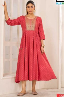 Blue Hills Golden Duck Rayon Kurti Catalog 4 Pcs
