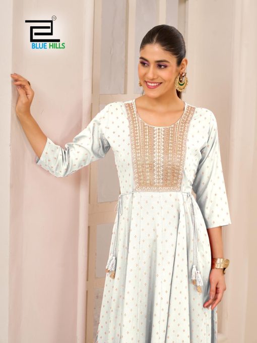 Blue Hills Golden Duck Rayon Kurti Catalog 4 Pcs - Image 4