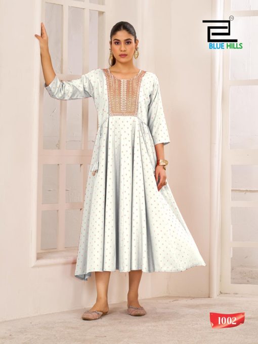 Blue Hills Golden Duck Rayon Kurti Catalog 4 Pcs - Image 5