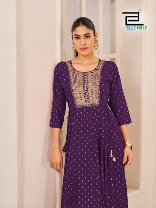 Blue Hills Golden Duck Rayon Kurti Catalog 4 Pcs - Image 7