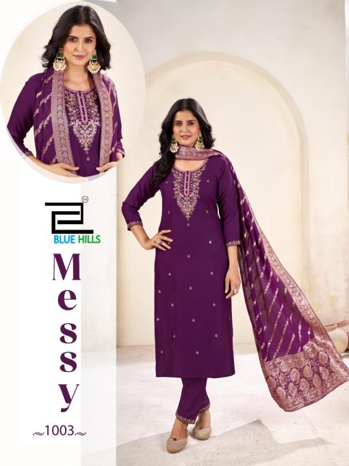 Blue Hills Messy Kurti with Dupatta Bottom Rayon Catalog 6 Pcs - Image 2