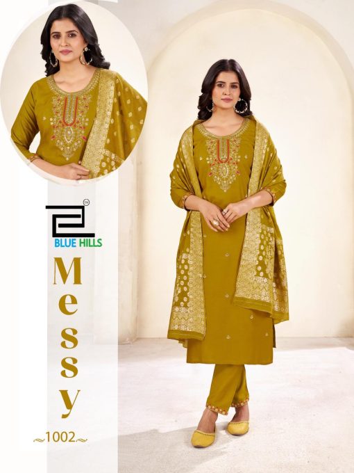 Blue Hills Messy Kurti with Dupatta Bottom Rayon Catalog 6 Pcs - Image 5