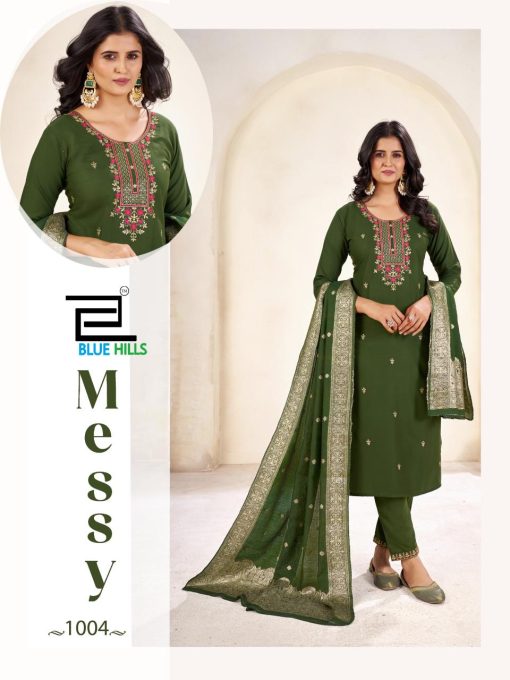 Blue Hills Messy Kurti with Dupatta Bottom Rayon Catalog 6 Pcs - Image 6