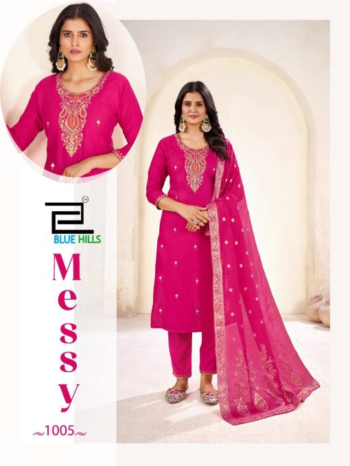 Blue Hills Messy Kurti with Dupatta Bottom Rayon Catalog 6 Pcs - Image 7