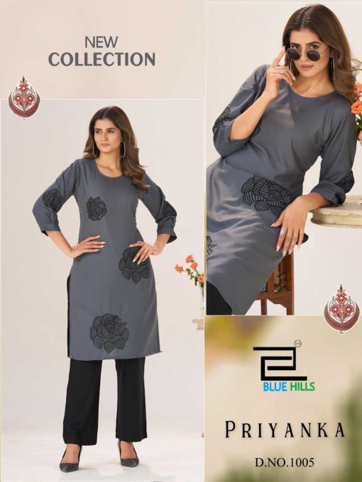 Blue Hills Priyanka Rayon Kurti Catalog 6 Pcs - Image 3