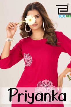 Blue Hills Priyanka Rayon Kurti Catalog 6 Pcs