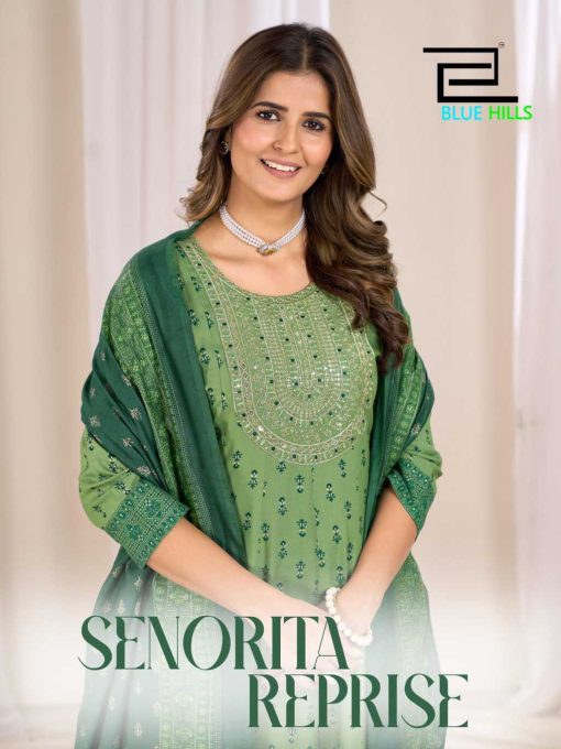 Blue Hills Senorita Reprise Kurti with Dupatta Rayon Cotton Catalog 6 Pcs - Image 3