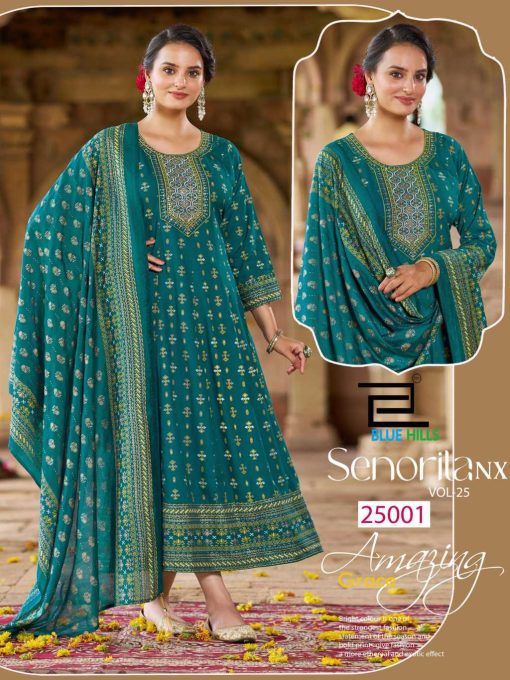 Blue Hills Senorita Vol 25 NX Kurti with Dupatta Rayon Catalog 3 Pcs - Image 4