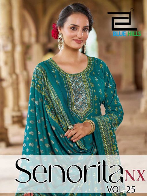 Blue Hills Senorita Vol 25 NX Kurti with Dupatta Rayon Catalog 3 Pcs - Image 5