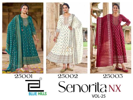 Blue Hills Senorita Vol 25 NX Kurti with Dupatta Rayon Catalog 3 Pcs - Image 6