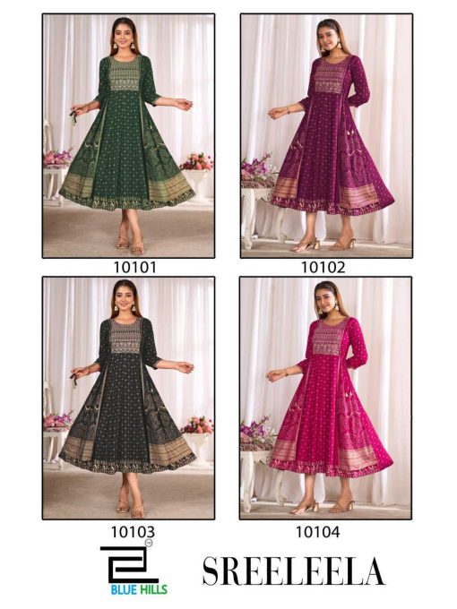 Blue Hills Sreeleela Rayon Kurti Catalog 4 Pcs - Image 7