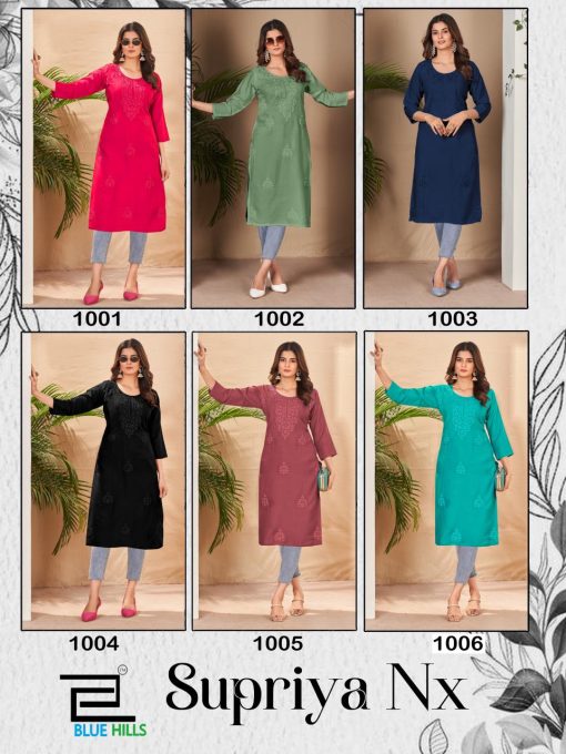 Blue Hills Supriya NX Rayon Kurti Catalog 6 Pcs - Image 11