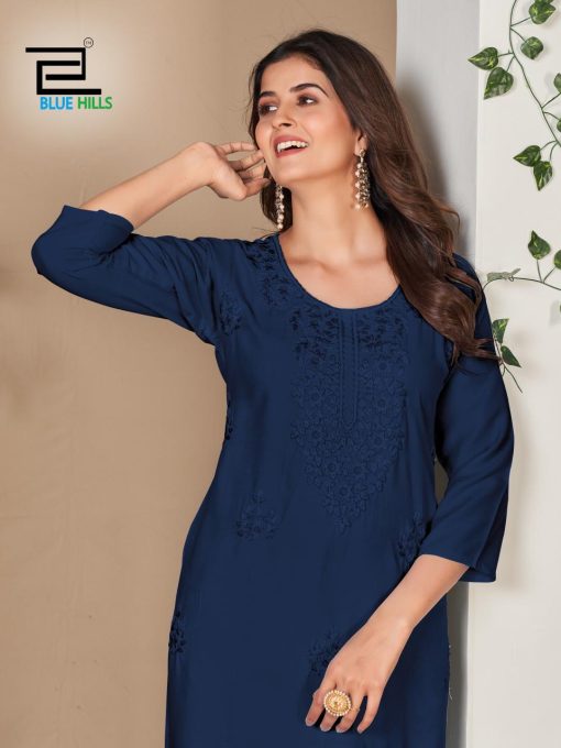 Blue Hills Supriya NX Rayon Kurti Catalog 6 Pcs - Image 4