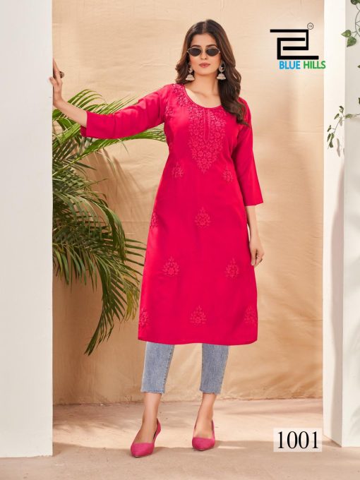 Blue Hills Supriya NX Rayon Kurti Catalog 6 Pcs - Image 5