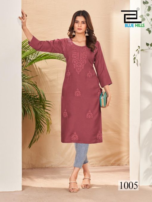Blue Hills Supriya NX Rayon Kurti Catalog 6 Pcs - Image 9