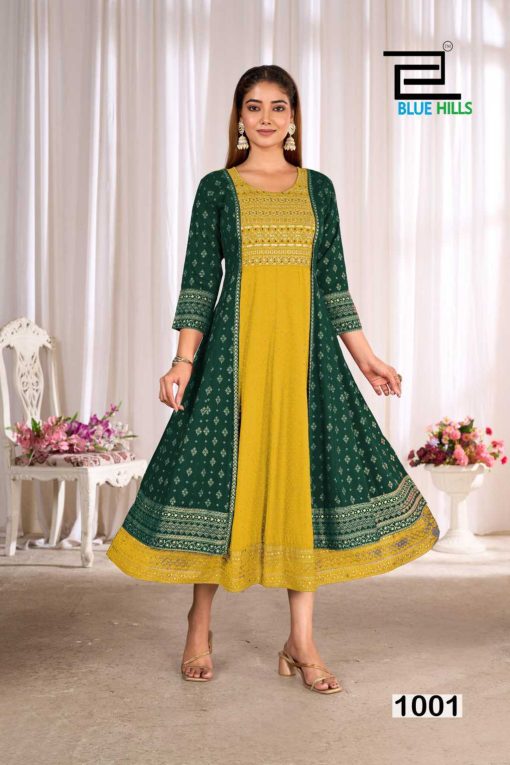 Blue Hills Trisha Rayon Kurti Catalog 4 Pcs - Image 3