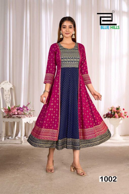 Blue Hills Trisha Rayon Kurti Catalog 4 Pcs - Image 4