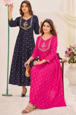 Blue Hills Vaani Rayon Kurti Catalog 4 Pcs
