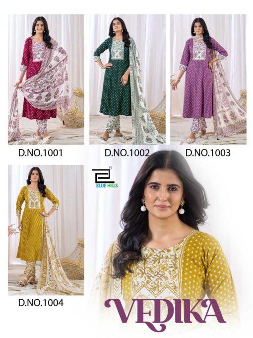 Blue Hills Vedika Kurti with Dupatta Bottom Rayon Catalog 4 Pcs - Image 7