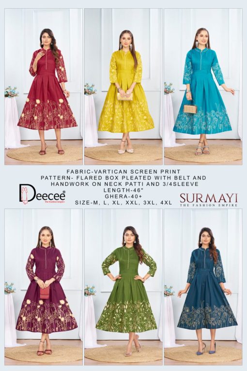 Deecee Surmayi Fancy Kurti Catalog 6 Pcs - Image 11