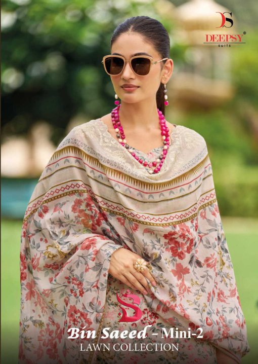 Deepsy Bin Saeed Mini Lawn Collection Vol 2 Chiffon Cotton Salwar Suit Catalog 6 Pcs 1 510x718 - Deepsy Bin Saeed Mini Lawn Collection Vol 2 Chiffon Cotton Salwar Suit Catalog 6 Pcs