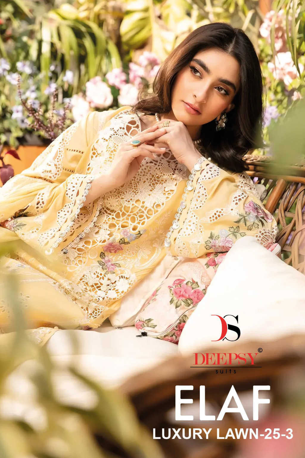 Deepsy Elaf Luxury Lawn 25 Vol 3 Cotton Salwar Suit Catalog 5 Pcs (1) Deepsy Elaf Luxury Lawn 25 Vol 3 Cotton Salwar Suit Catalog 5 Pcs - Image 2