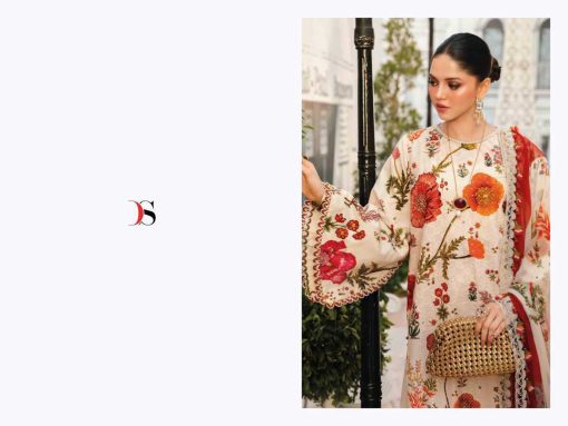 Deepsy Maria B M Print 25 Vol 3 Chiffon Cotton Salwar Suit Catalog 6 Pcs - Image 12
