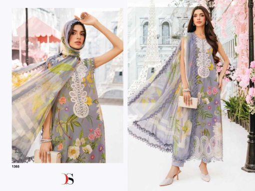 Deepsy Maria B M Print 25 Vol 3 Chiffon Cotton Salwar Suit Catalog 6 Pcs - Image 13