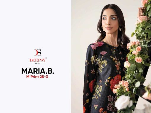 Deepsy Maria B M Print 25 Vol 3 Chiffon Cotton Salwar Suit Catalog 6 Pcs - Image 14