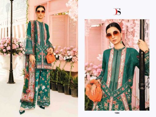 Deepsy Maria B M Print 25 Vol 3 Chiffon Cotton Salwar Suit Catalog 6 Pcs - Image 7