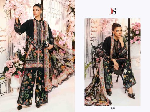 Deepsy Maria B M Print 25 Vol 3 Chiffon Cotton Salwar Suit Catalog 6 Pcs - Image 9
