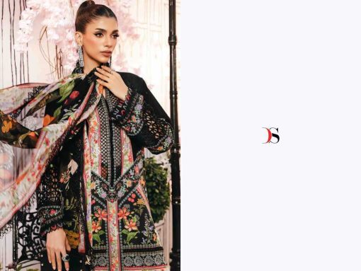 Deepsy Maria B M Print 25 Vol 3 Chiffon Cotton Salwar Suit Catalog 6 Pcs - Image 10