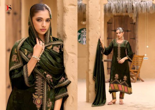 Deepsy Rang E Bahar Velvet Pashmina Salwar Suit Catalog 6 Pcs - Image 12