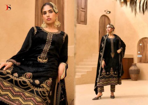 Deepsy Rang E Bahar Velvet Pashmina Salwar Suit Catalog 6 Pcs - Image 14