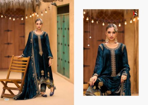 Deepsy Rang E Bahar Velvet Pashmina Salwar Suit Catalog 6 Pcs - Image 4