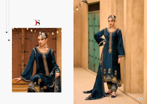 Deepsy Rang E Bahar Velvet Pashmina Salwar Suit Catalog 6 Pcs - Image 5