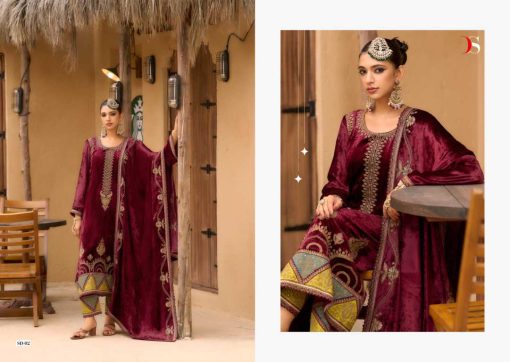Deepsy Rang E Bahar Velvet Pashmina Salwar Suit Catalog 6 Pcs - Image 6