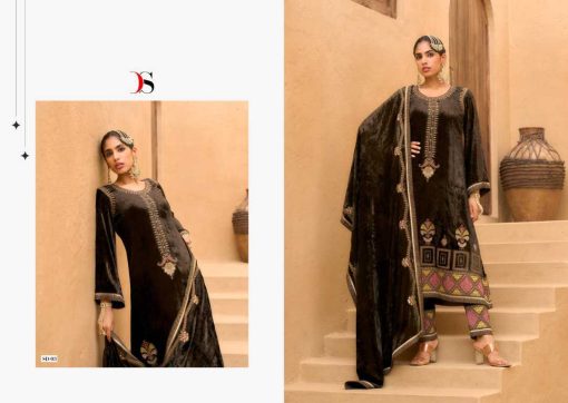 Deepsy Rang E Bahar Velvet Pashmina Salwar Suit Catalog 6 Pcs - Image 9