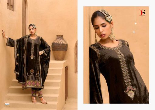 Deepsy Rang E Bahar Velvet Pashmina Salwar Suit Catalog 6 Pcs - Image 8