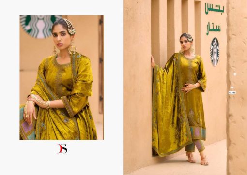 Deepsy Rang E Bahar Velvet Pashmina Salwar Suit Catalog 6 Pcs - Image 10