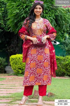 Diya Trends Aditi Vol 3 by Kajal Style Rayon Kurti with Dupatta Bottom Catalog 10 Pcs