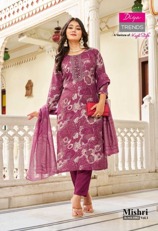Diya Trends Mishri Vol 1 by Kajal Style Fancy Kurti with Dupatta Bottom Catalog 10 Pcs - Image 4