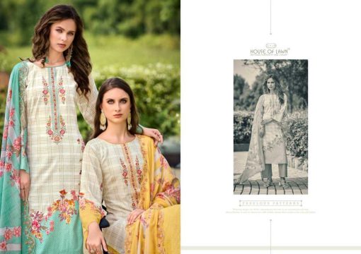House of Lawn Bin Saeed Cotton Salwar Suit Catalog 4 Pcs - Image 6