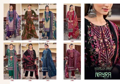 House of Lawn Nayra Vol 7 Cotton Salwar Suit Catalog 8 Pcs - Image 13