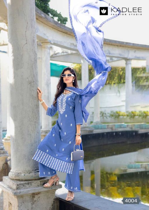 Kadlee Aarya Cotton Kurti with Dupatta Bottom Catalog 6 Pcs - Image 5
