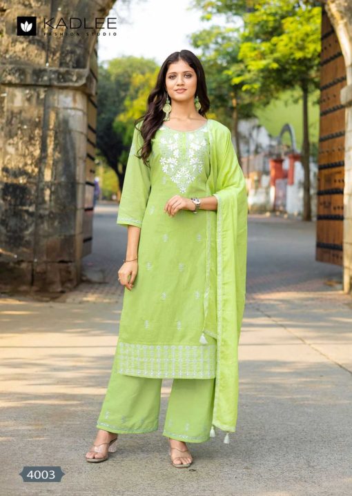 Kadlee Aarya Cotton Kurti with Dupatta Bottom Catalog 6 Pcs - Image 8