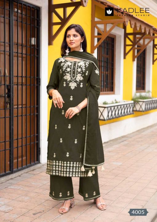 Kadlee Aarya Cotton Kurti with Dupatta Bottom Catalog 6 Pcs - Image 9